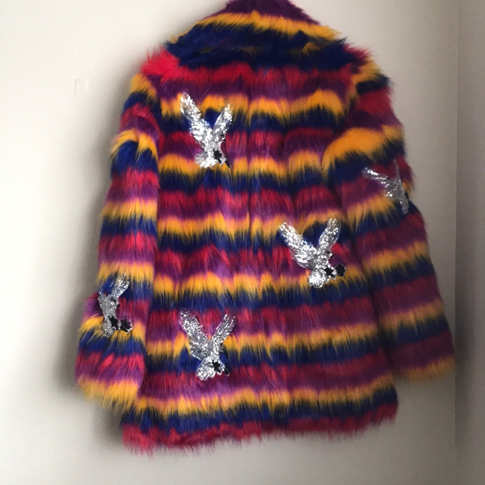 Nasty Gal Rare Bird Faux Fur Coat - Picture 3 of 8